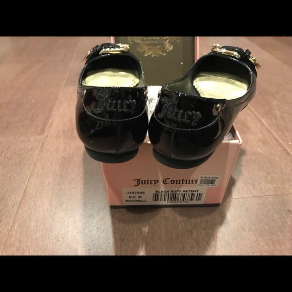 Juicy Couture Maxwell Black Soft Patent Flats, size 8 Medium - Picture 4 of 6